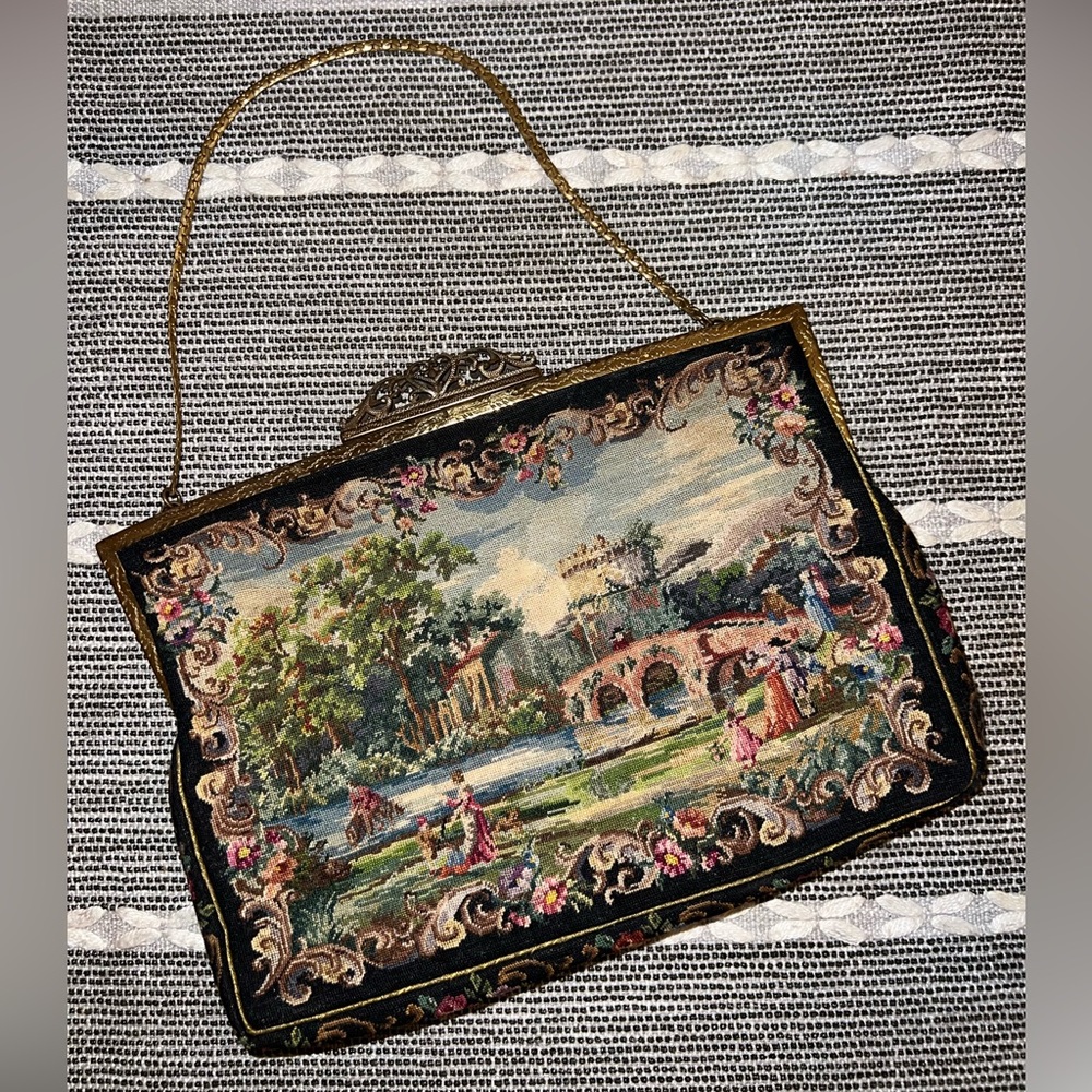 Vintage Tapestry Evening Bag